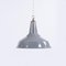 Grande Lampe Industrielle en Émail Gris par Benjamin Electric 1