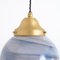 Lampe à Suspension Globes en Verre de Murano Marbré avec Raccords en Laiton Satiné 10