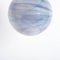 Globes Hängelampe aus marmoriertem Muranoglas mit Beschlägen aus satiniertem Messing 13