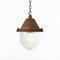 Industrial Pendant Light with Prismatic Glass, Image 1