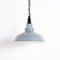 Reclaimed Grey Enamel Factory Pendant Light with Black Fittings by Thorlux 6