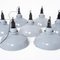 Grey Enamel Factory Pendant Lights with Black Fittings by Thorlux 8