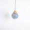 Lámpara colgante en forma de globo de cristal de Murano con accesorios de latón satinado, Imagen 9