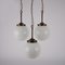 Art Deco Opaline Pendant Light with Brass Details 5