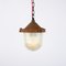 Industrial Pendant Light with Prismatic Glass, Image 1