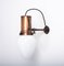 Opaline Glass Wall Light with Copper Adjustable Brackets, Image 1