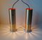 Danish Trombone Pendant Lamps by Jo Hammerborg for Fog & Morup, 1960s, Set of 2 2