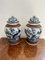 Antique Chinese Crackle Ware Lidded Vases, 1880, Set of 2 1