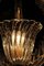 Lampada a sospensione in vetro di Murano attribuita a Barovier, anni '50, Immagine 4