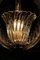 Lámpara colgante de cristal de Murano atribuida a Barovier, años 50, Imagen 6