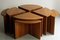 Tables Basses en Teck de Juul Kristensen, Danemark, 1960s, Set de 8 1