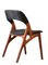Danish Dining Chairs in Teak and Leather, 1960s, Set of 4, Image 3
