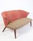 Two Person Sofa with Teak Legs and Nails attributed to Bent Møller Jepsen, 1950s, Image 2
