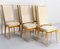 Mid-Century French Dining Chairs in Beech and Skai, 1960s, Set of 6 3