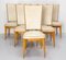Mid-Century French Dining Chairs in Beech and Skai, 1960s, Set of 6 2