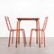 French Outdoor Table and Chairs attributed to Tolix, 1950s, Set of 3, Image 3