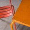 Mesa y sillas francesas de exterior atribuidas a Tolix, años 50. Juego de 5, Imagen 2