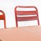 Mesa y sillas francesas de exterior atribuidas a Tolix, años 50. Juego de 5, Imagen 5