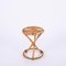 Tabouret Rond Mid-Century en Rotin et Bambou, Italie, 1960s 4