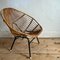 Italian Bamboo Seat with Black Frame, 1960s 3