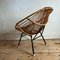 Italian Bamboo Seat with Black Frame, 1960s 10