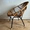 Italian Bamboo Seat with Black Frame, 1960s, Image 5