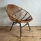 Italian Bamboo Seat with Black Frame, 1960s, Image 9