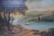 Artista romántico, paisaje de río, siglo XIX, pintura al óleo, enmarcado, Imagen 10