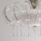 Murano Glass Ceiling Light in Pure Crystal Color with Handmade Leaves and Drops, Italy, 1990s 9