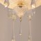 Murano Glass Ceiling Light in Pure Crystal Color with Handmade Leaves and Drops, Italy, 1990s 8