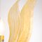 Large Wall Lights with 3 Murano Glass Amber Color Leaves and Gold Structure, Italy, Image 9