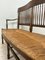 French Elm Rush Seat Bench, 1880s 4