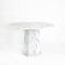 Vintage Octagonal White Marble Table, France, 1970s 1