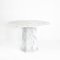 Vintage Octagonal White Marble Table, France, 1970s, Image 1