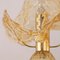 Murano Glass Table Lamps in Amber Color with Golden Elements, Italy, 1990s, Set of 2, Image 6