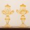 Bernsteinfarbene Tischlampen aus Muranoglas mit goldenen Elementen, Italien, 1990er, 2er Set 5
