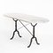 Large Vintage Marble Bistro Table in Godin Cast Iron Feet, France, 1970s 5