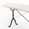 Large Vintage Marble Bistro Table in Godin Cast Iron Feet, France, 1970s 7