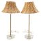 Lamps with Straw Shades by Boréns Boras, Sweden, 1960s, Set of 2 1