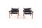 Black Armchairs in Rosewood by Arne Norell, 1960s, Set of 2 1
