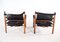 Fauteuils Noirs en Palissandre par Arne Norell, 1960s, Set de 2 6