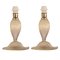 Murano Glass Table Lamps in Transparent Crystal Color and Gold with Gold Leaf, Italy, Set of 2 1