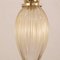 Lampes de Bureau en Verre de Murano Cristal Transparent et Or avec Feuille d'Or, Italie, Set de 2 7