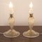 Murano Glass Table Lamps in Transparent Crystal Color and Gold with Gold Leaf, Italy, Set of 2 4
