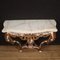 Louis XV Console with Marble Top, 1980s 3