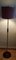 Deutsche Vintage Stehlampe mit Fuß und Griff aus Teakholz & verchromtem Metallstab & Rosafarbenem Schirm mit Kunststoffdiffusor, 1970er 7