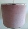 Vintage German Floor Lamp with Base and Grip in Teak & Chrome-Plated Metal Rod and Pink-Colored Screen with Plastic Difusor, 1970s, Image 5