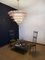 Palmette Ceiling Light with Four Levels and Pink Glasses 16