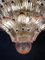 Palmette Ceiling Light with Four Levels and Pink Glasses 8