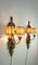 Lámparas de pared de madera tallada y seda beige, Italia, años 50. Juego de 2, Imagen 7